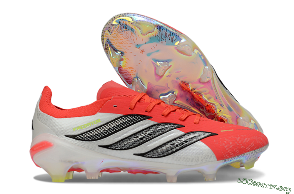 Adidas Predator 26 Elite FG Football Boots - Red/Flame Burst/Silver Shine 2