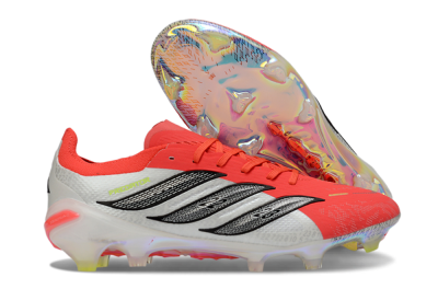 Adidas Predator 26 Elite FG Football Boots - Red/Flame Burst/Silver Shine