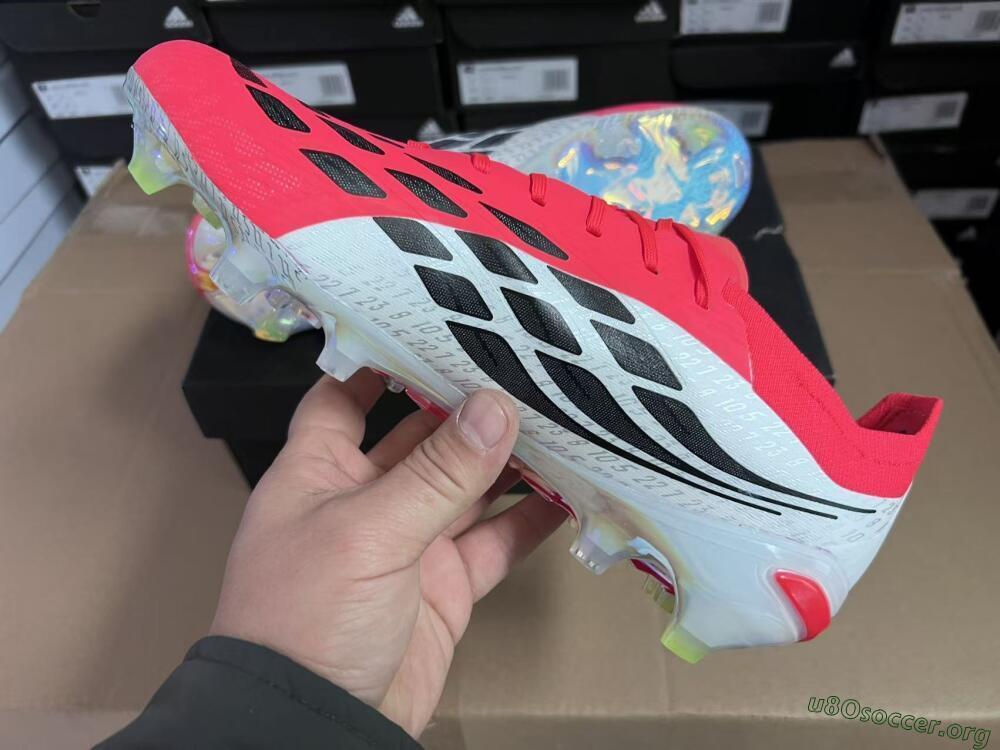 Adidas Predator 26 Elite FG Football Boots - Red/Flame Burst/Silver Shine