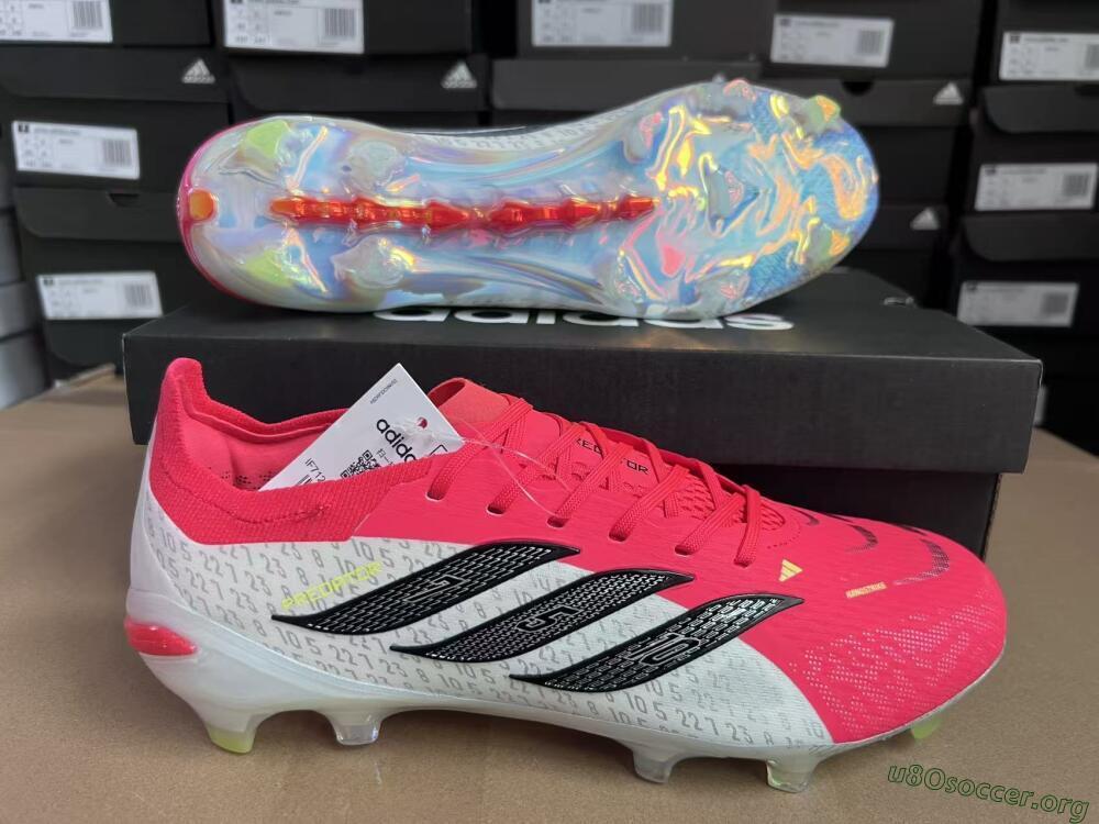 Adidas Predator 26 Elite FG Football Boots - Red/Flame Burst/Silver Shine