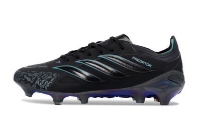 Adidas Predator 26 Elite FG Football Boots - Black/Iridescent Blue/Dark Grey