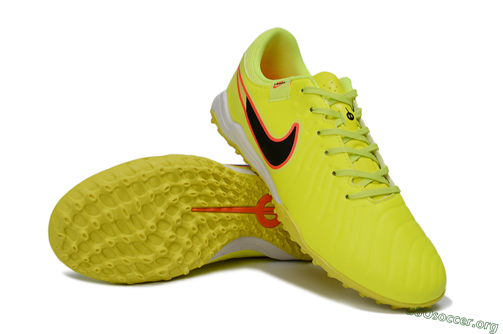 Nike Tiempo Legend 10 Elite TF Football Shoes - Yellow/Electric Green/Hot Pink 0