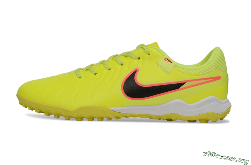 Nike Tiempo Legend 10 Elite TF Football Shoes - Yellow/Electric Green/Hot Pink 3