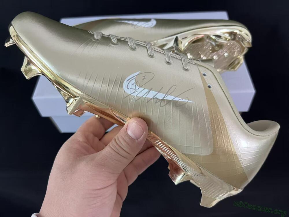 Nike Air Zoom Mercurial Vapor 1 Elite CR7 FG Football Boots - Gold/Metallic Gold/White