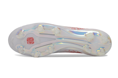 Adidas F50 Elite Lightstrike Pro Laceless FG Football Boots - White/Crimson Red/Bright White