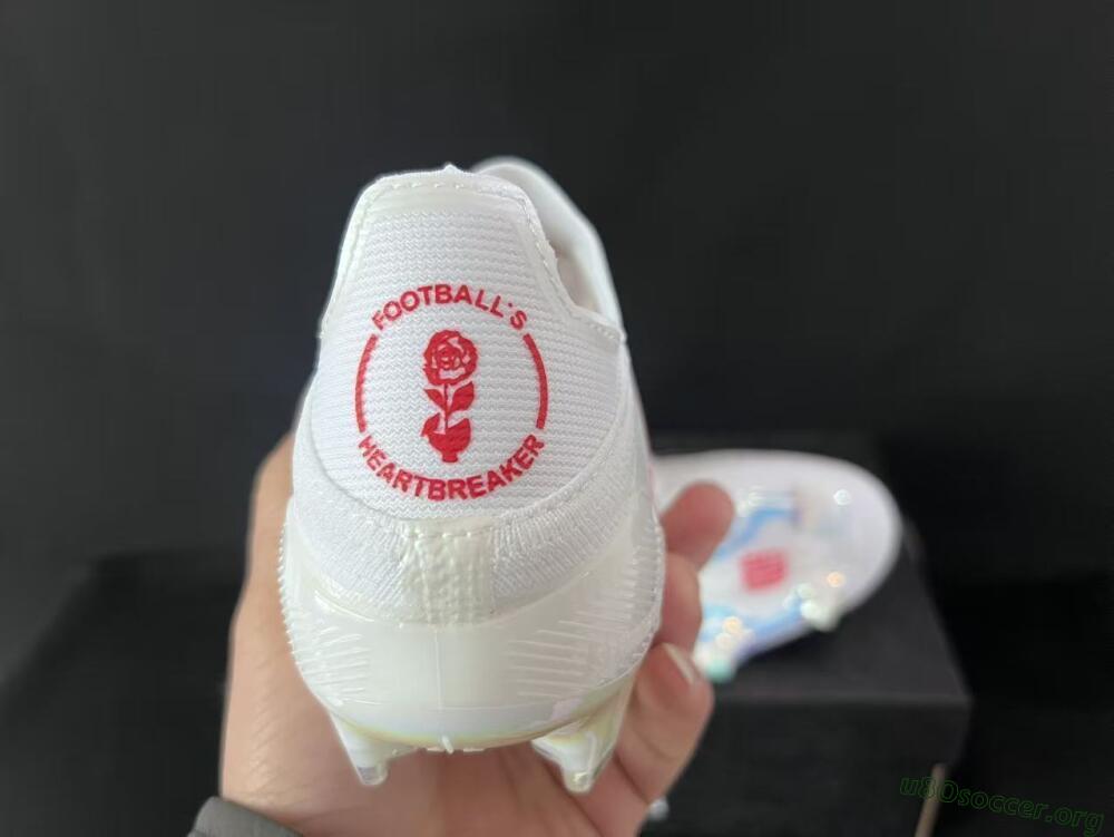 Adidas F50 Elite Lightstrike Pro Laceless FG Football Boots - White/Crimson Red/Bright White