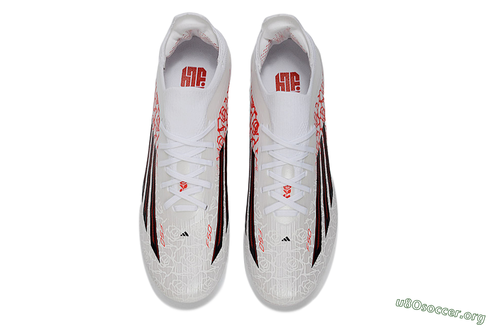 Adidas F50 Elite Lightstrike Pro FG Football Boots - White/Rose Red/Black 4