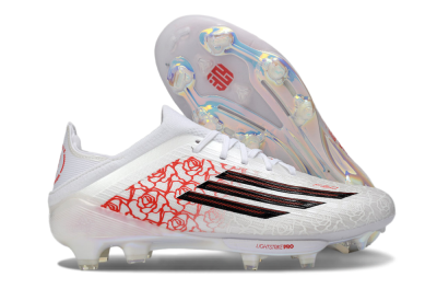 Adidas F50 Elite Lightstrike Pro FG Football Boots - White/Rose Red/Black