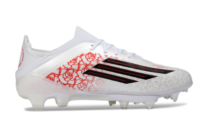 Adidas F50 Elite Lightstrike Pro FG Football Boots - White/Rose Red/Black