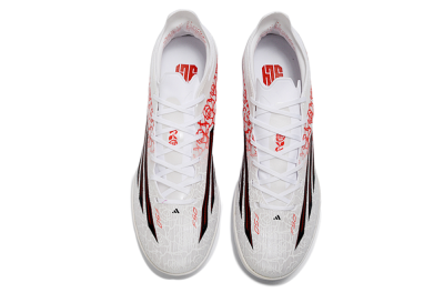 Adidas F50 Elite TF Football Shoes - White/Lively Red/Deep Black