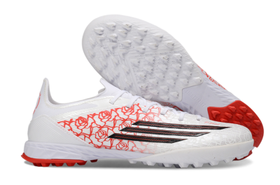 Adidas F50 Elite TF Football Shoes - White/Lively Red/Deep Black