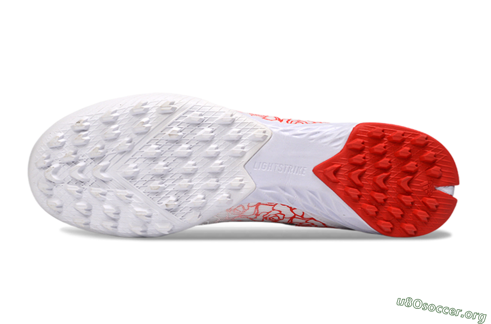 Adidas F50 Elite TF Football Shoes - White/Lively Red/Deep Black 6