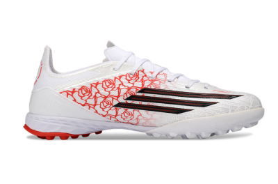 Adidas F50 Elite TF Football Shoes - White/Lively Red/Deep Black