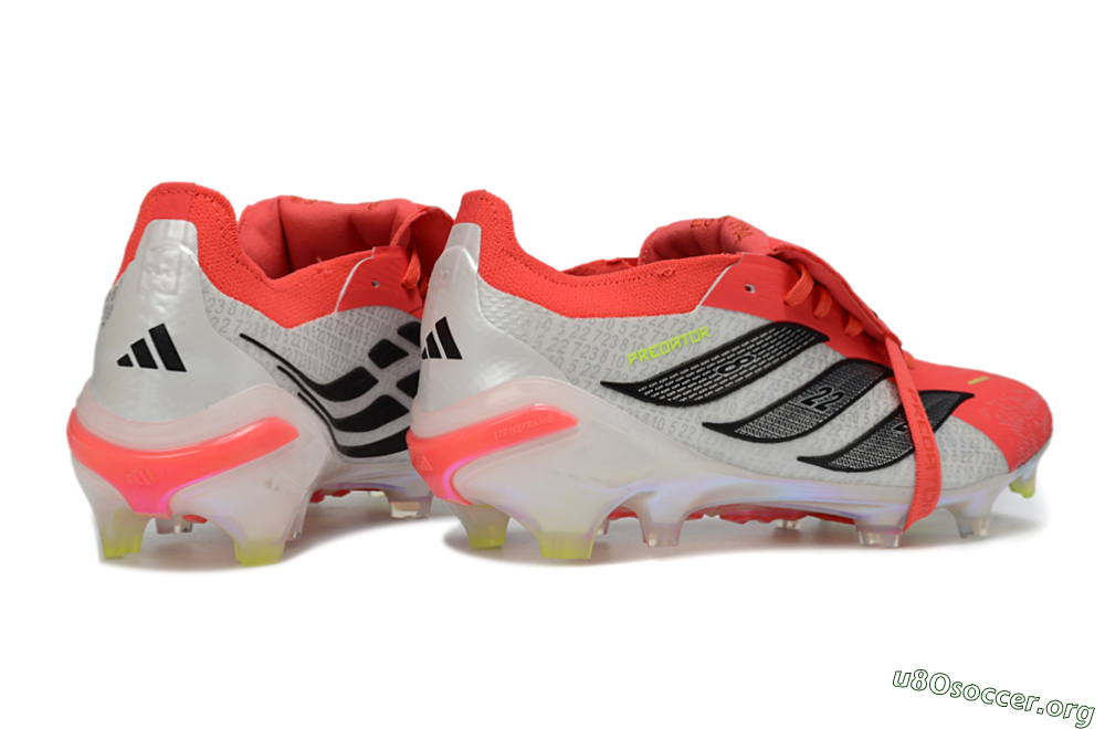 Adidas Predator 26 Elite Fold-Over Tongue FG Football Boots - Red/Coral Blaze/Black Shadow 6