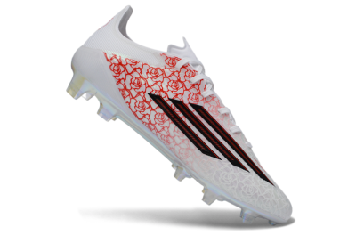 Adidas F50 Elite FG Football Boots - White/Crimson Red/Holographic White