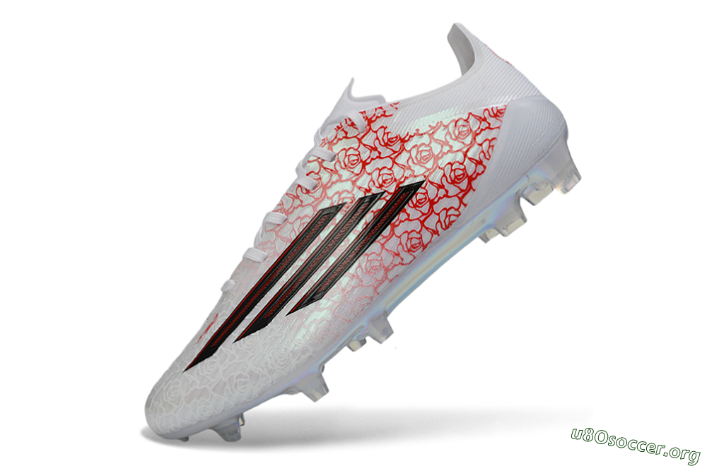 Adidas F50 Elite FG Football Boots - White/Crimson Red/Holographic White 5