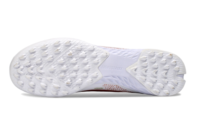 Adidas F50 Pro TF Football Shoes - White/Metallic Gold/Blazing Orange