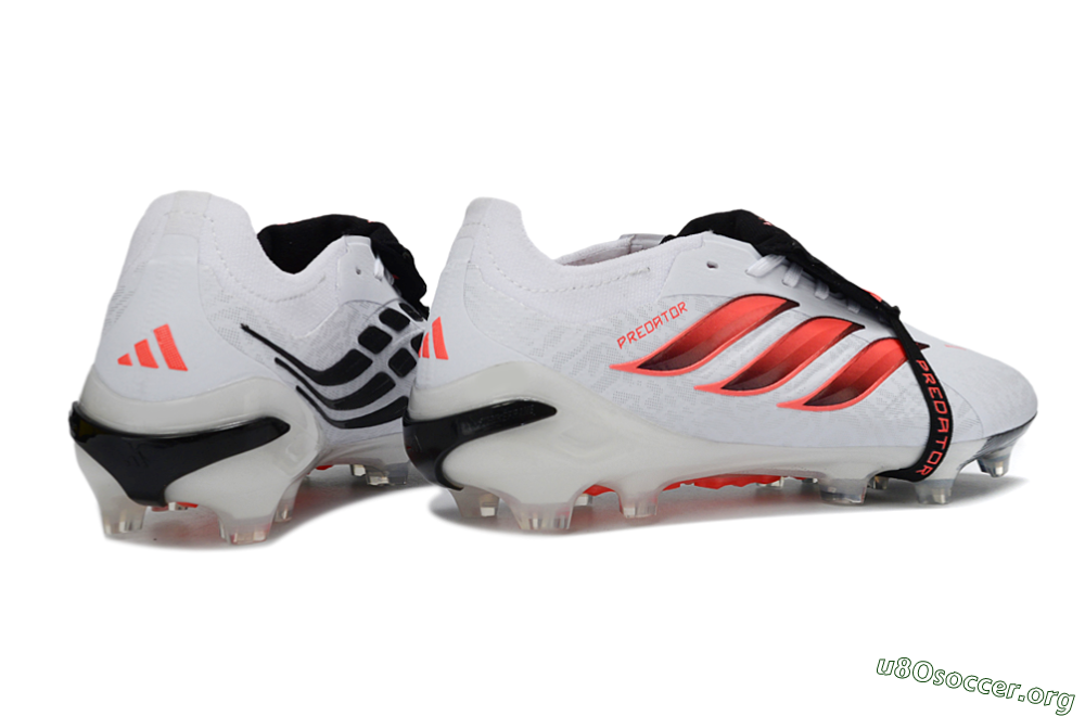 Adidas Predator 26 Elite Fold-Over Tongue FG Football Boots - White/Vibrant Pink/Storm Black 6