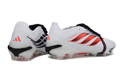 Adidas Predator 26 Elite Fold-Over Tongue FG Football Boots - White/Vibrant Pink/Storm Black