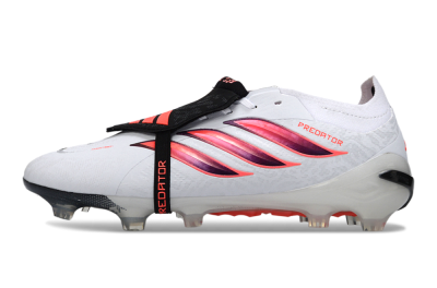 Adidas Predator 26 Elite Fold-Over Tongue FG Football Boots - White/Vibrant Pink/Storm Black