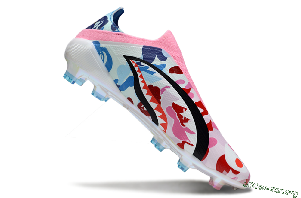 Adidas F50 Pro Laceless FG Football Boots - Pink/Blue Camo/Pink Highlights 4