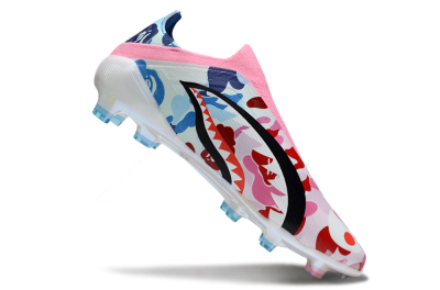 Adidas F50 Pro Laceless FG Football Boots - Pink/Blue Camo/Pink Highlights