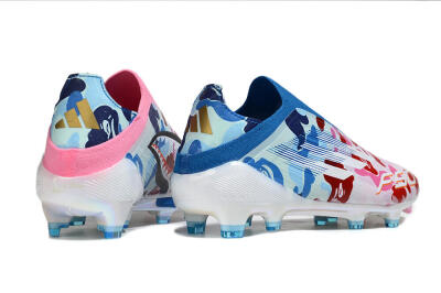 Adidas F50 Pro Laceless FG Football Boots - Pink/Blue Camo/Pink Highlights