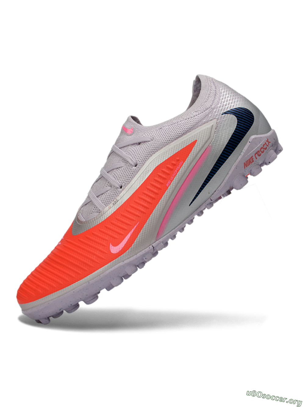 Nike Phantom 6 Elite Low TF Football Shoes - Pink/Bright Orange/Slate Gray 5