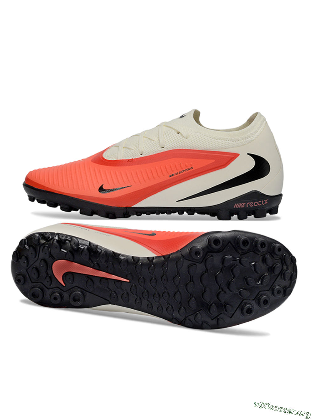 Nike Phantom 6 Elite Low TF Football Shoes - Coral/Soft Cream/Deep Black 1