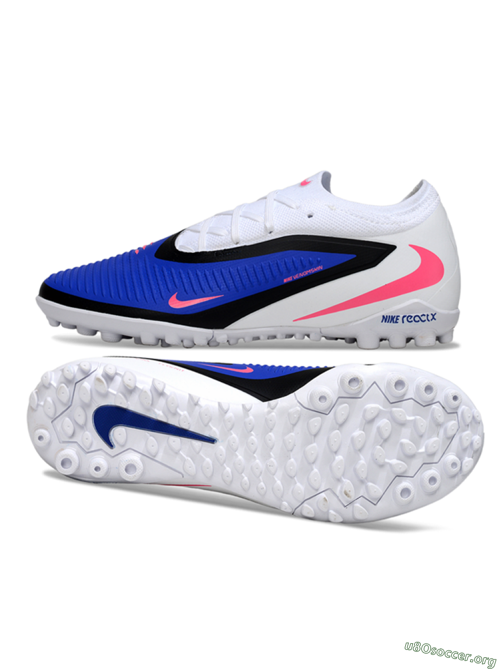 Nike Phantom 6 Elite Low TF Football Shoes - Blue/Bright Pink/Black 1