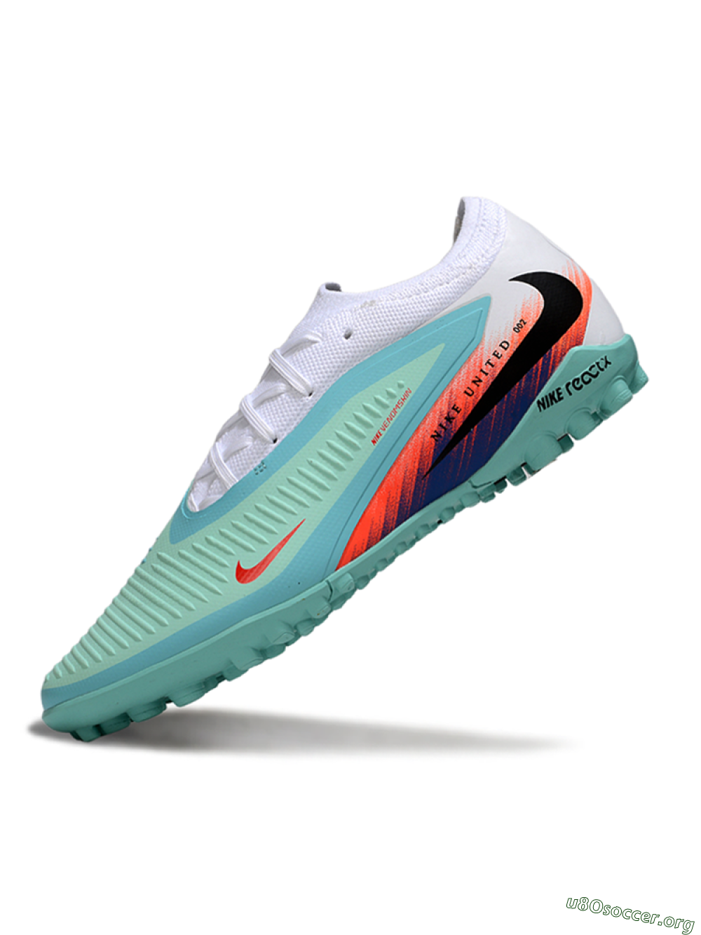 Nike Phantom 6 Elite Low TF Football Shoes - Aqua/Coral Orange/Deep Blue 5