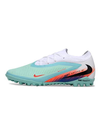 Nike Phantom 6 Elite Low TF Football Shoes - Aqua/Coral Orange/Deep Blue