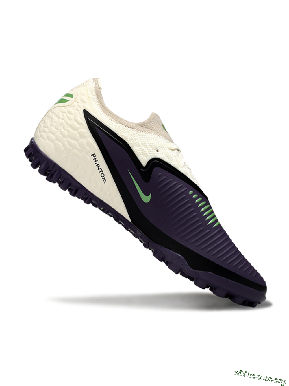 Nike Phantom 6 Elite Low TF Football Shoes - Purple/Vibrant Green/Neutral Cream 4