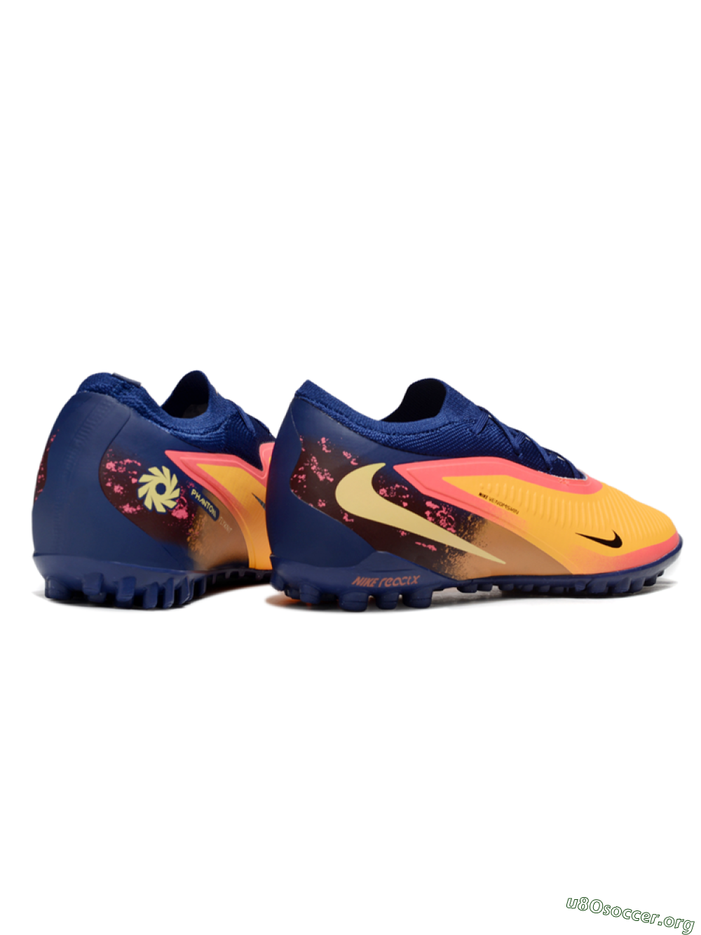 Nike Phantom 6 Elite Low TF Football Shoes - Orange/Midnight Blue/Neon Pink 6