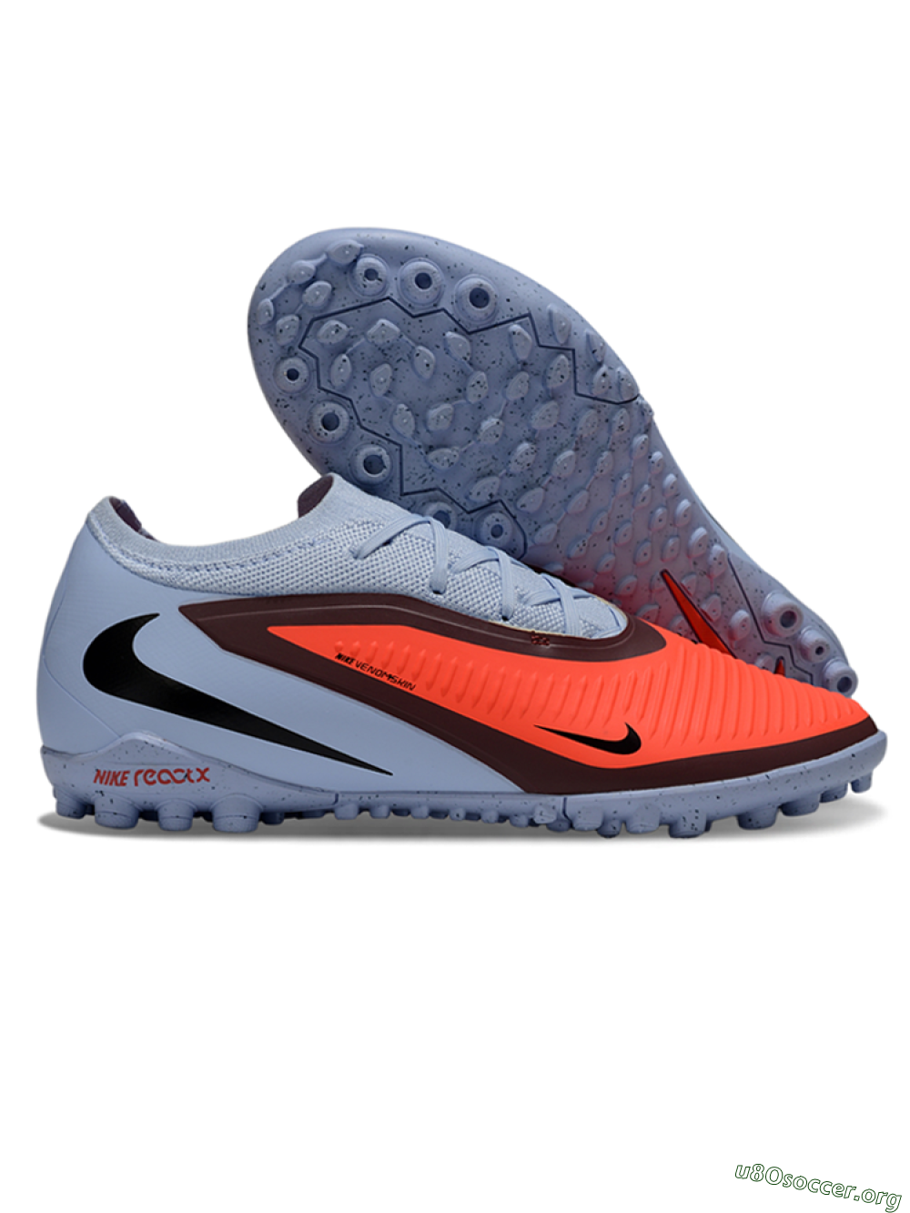 Nike Phantom 6 Elite Low TF Football Shoes - Blue/Fiery Orange/Steel Grey 2