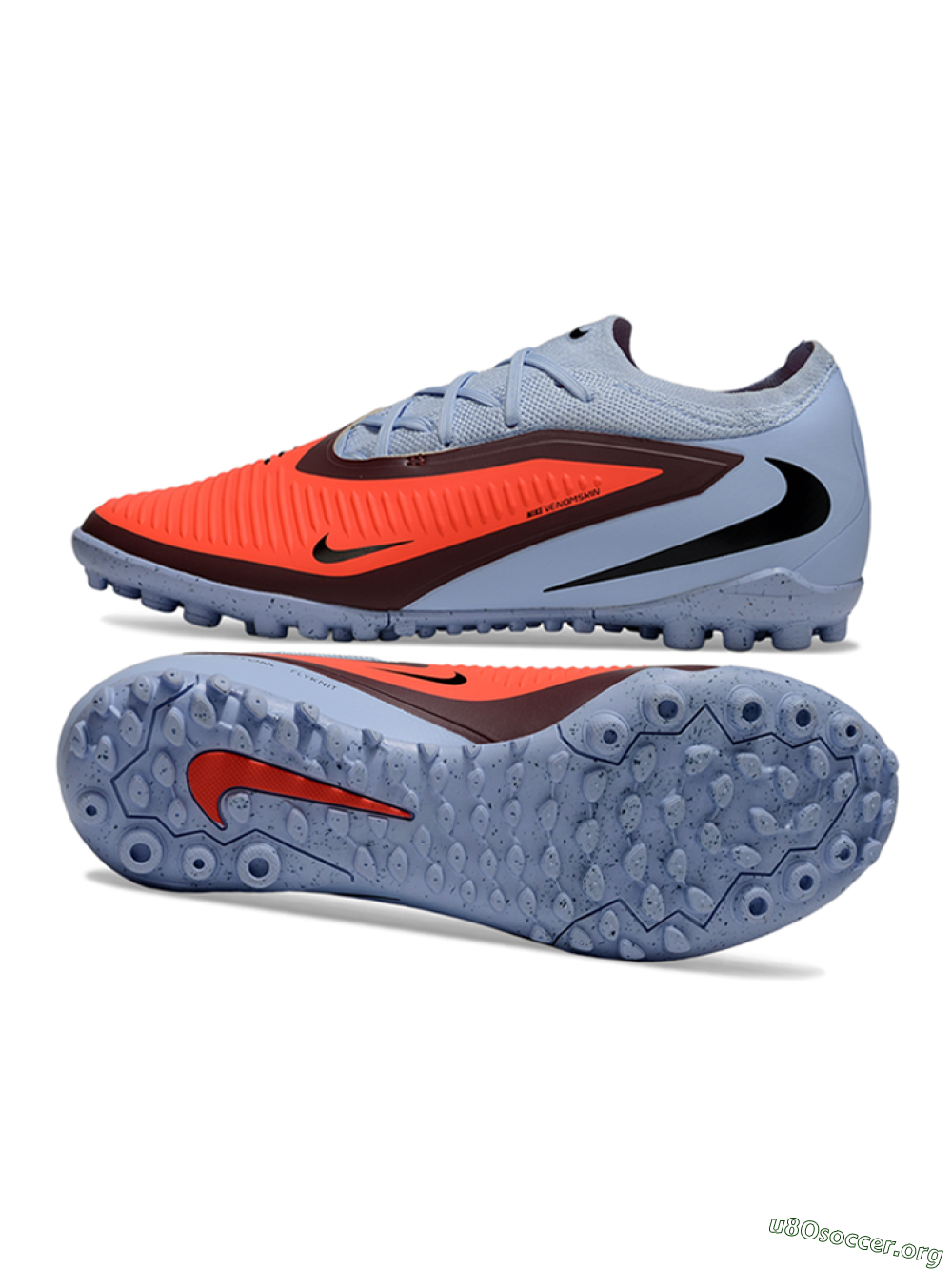 Nike Phantom 6 Elite Low TF Football Shoes - Blue/Fiery Orange/Steel Grey 1