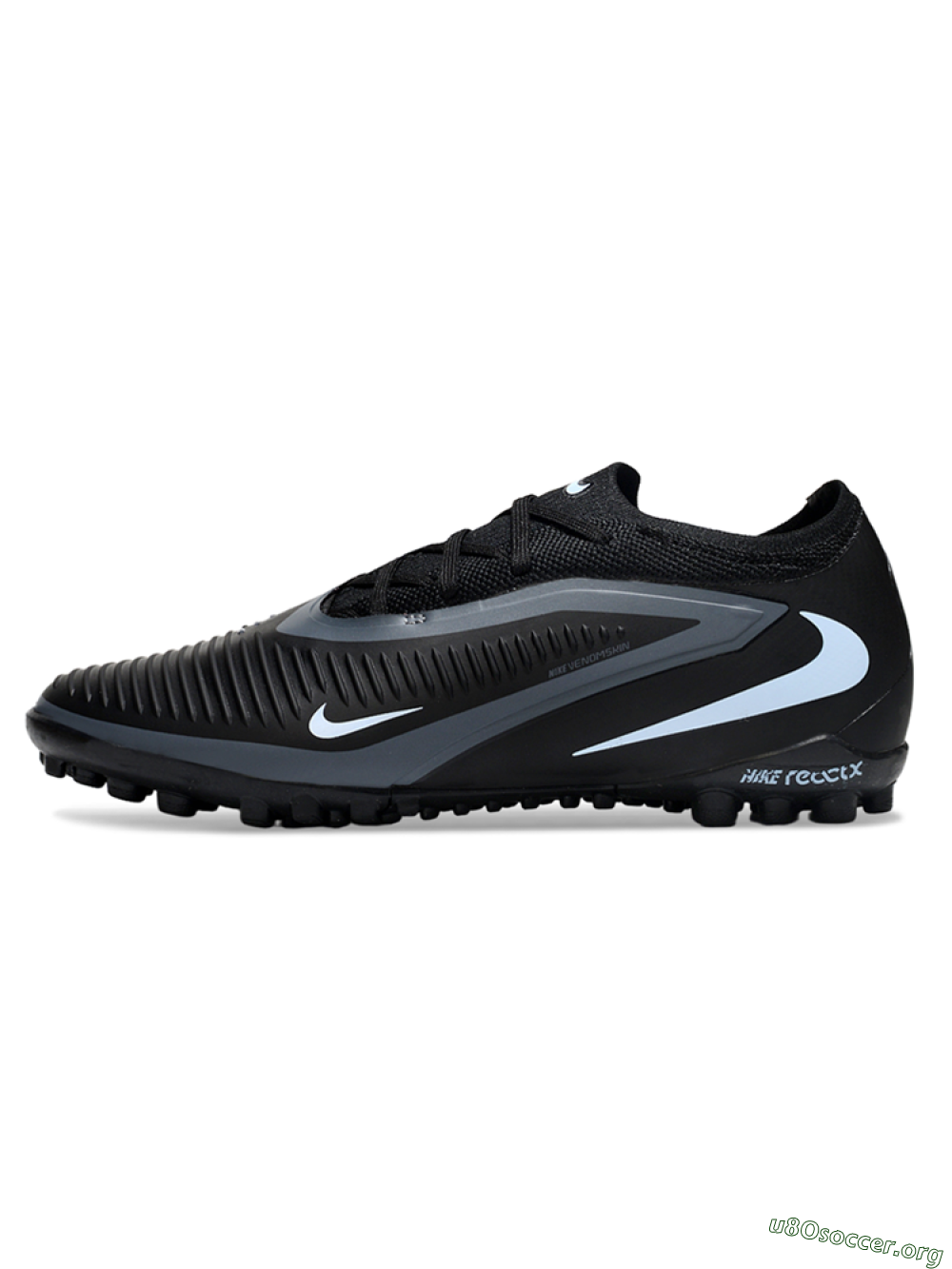 Nike Phantom 6 Elite Low TF Football Shoes - Black/Dark Gray/White 3