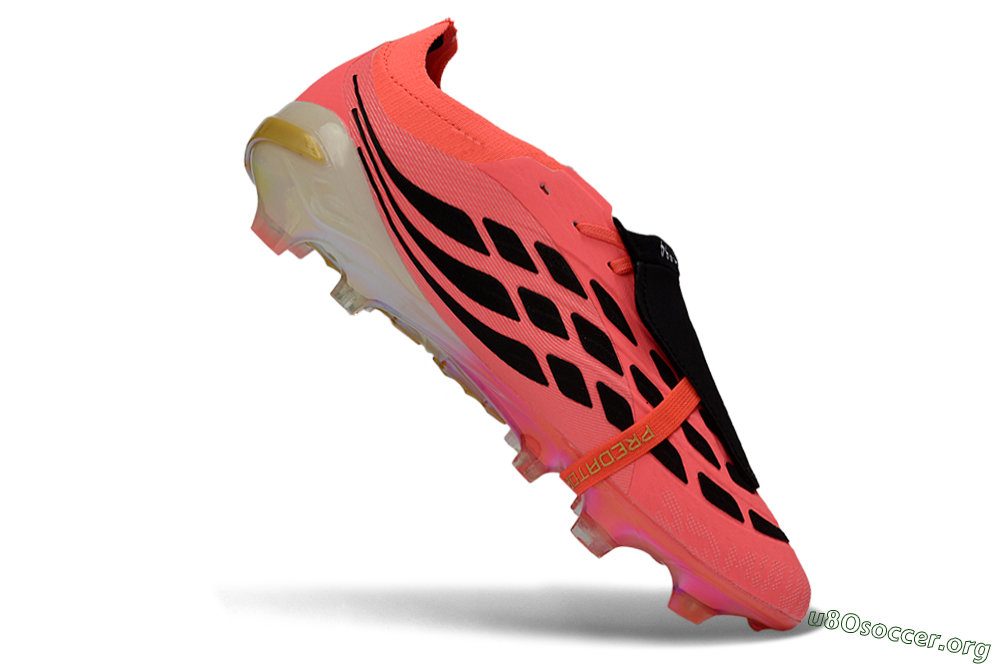 Adidas Predator 26 Elite Fold-Over Tongue FG Football Boots - Pink/Neon Pink/Gold 4