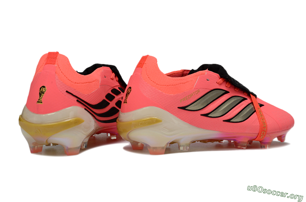 Adidas Predator 26 Elite Fold-Over Tongue FG Football Boots - Pink/Neon Pink/Gold 6
