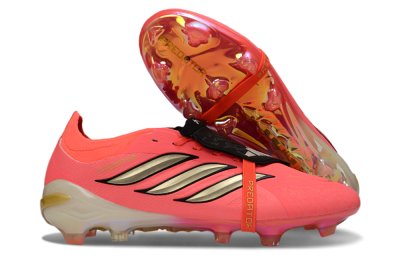Adidas Predator 26 Elite Fold-Over Tongue FG Football Boots - Pink/Neon Pink/Gold