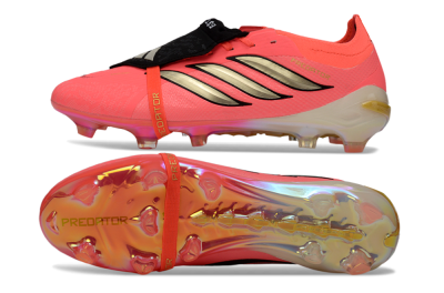 Adidas Predator 26 Elite Fold-Over Tongue FG Football Boots - Pink/Neon Pink/Gold