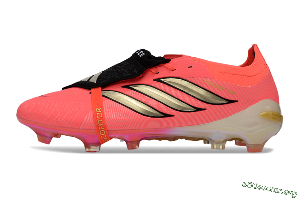 Adidas Predator 26 Elite Fold-Over Tongue FG Football Boots - Pink/Neon Pink/Gold 3