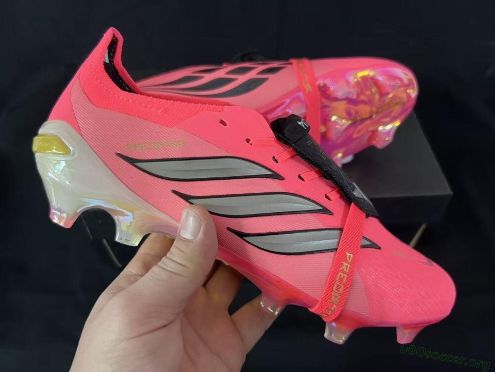 Adidas Predator 26 Elite Fold-Over Tongue FG Football Boots - Pink/Neon Pink/Gold