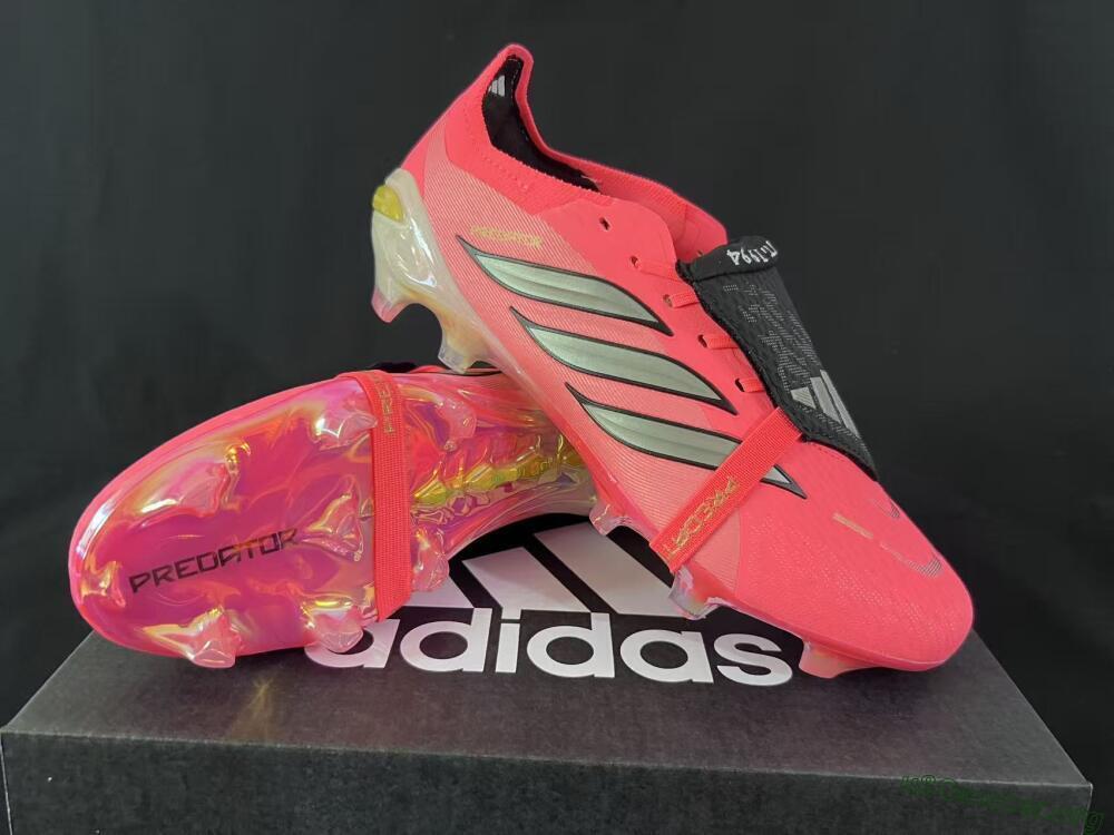Adidas Predator 26 Elite Fold-Over Tongue FG Football Boots - Pink/Neon Pink/Gold