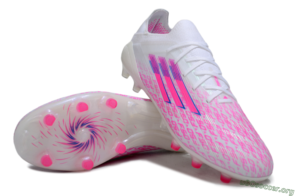 Adidas F50 Elite AG Football Boots - White/Neon Pink/Blue 0