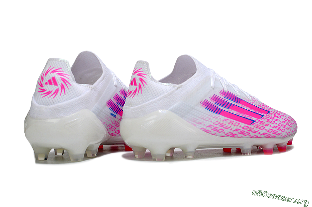 Adidas F50 Elite AG Football Boots - White/Neon Pink/Blue 6