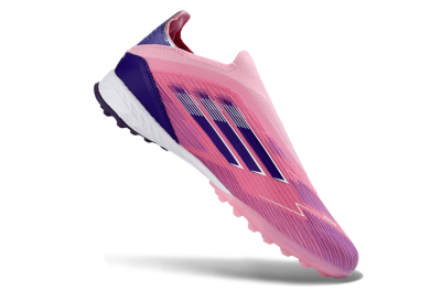 Adidas F50 Elite Laceless TF Football Shoes - Pink/Vivid Pink/Deep Purple