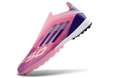 Adidas F50 Elite Laceless TF Football Shoes - Pink/Vivid Pink/Deep Purple