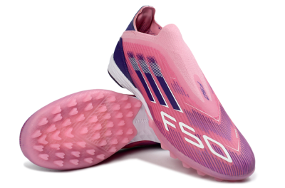 Adidas F50 Elite Laceless TF Football Shoes - Pink/Vivid Pink/Deep Purple