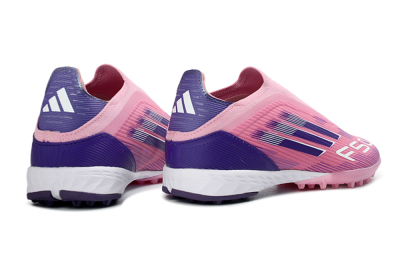 Adidas F50 Elite Laceless TF Football Shoes - Pink/Vivid Pink/Deep Purple